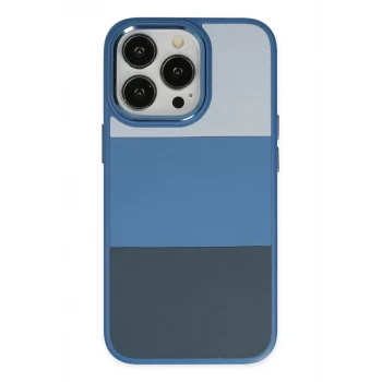 Newface Apple iPhone 14 Pro Max Kılıf King Kapak - Açık Mavi-Lacivert