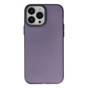 Newface Apple iPhone 14 Pro Max Kılıf Modos Metal Kapak - Mor