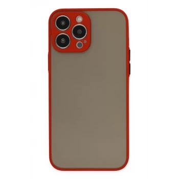 Newface Apple iPhone 14 Pro Max Kılıf Montreal Silikon Kapak - Kırmızı