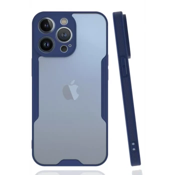 Newface Apple iPhone 14 Pro Max Kılıf Platin Silikon - Lacivert