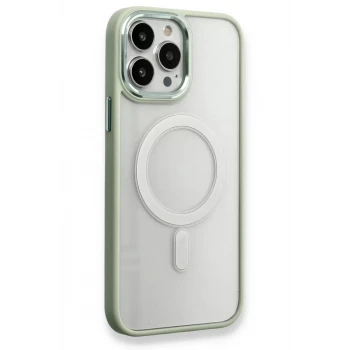 Newface Apple iPhone 14 Pro Max Kılıf Room Magneticsafe Silikon - Su Yeşili