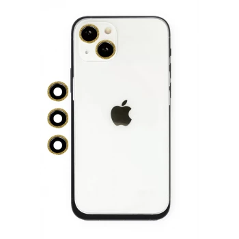 Newface Apple iPhone 14 Shine Kamera Lens - Gold