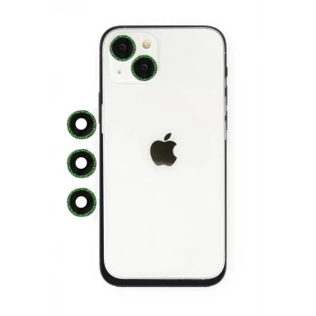 Newface Apple iPhone 14 Shine Kamera Lens - Yeşil