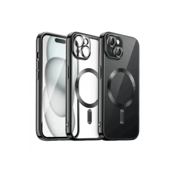 Newface Apple iPhone 15 Kılıf Kross Magneticsafe Kapak - Siyah