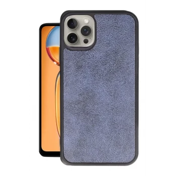 Newface Apple iPhone 15 Pro Kılıf Aras Deri Kapak - Lacivert