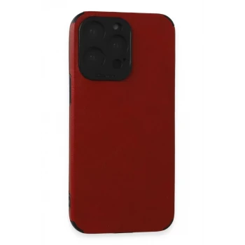 Newface Apple iPhone 15 Pro Kılıf Loop Deri Silikon - Kırmızı