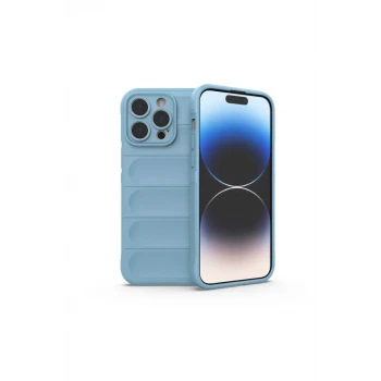 Newface Apple iPhone 15 Pro Kılıf Optimum Silikon - Sky Blue