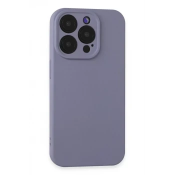 Newface Apple iPhone 15 Pro Max Kılıf Nano içi Kadife Silikon - Lila