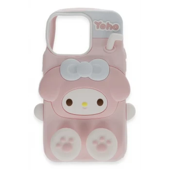 Newface Apple iPhone 15 Pro Max Kılıf Poky Karakter Silikon Kapak - Desen 2