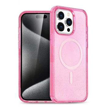 Newface Apple iPhone 15 Pro Max Kılıf Star Magsafe Kapak - Pembe