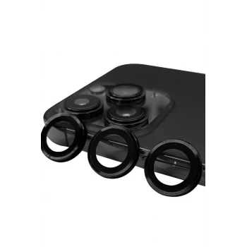 Newface Apple iPhone 15 Pro Raze Metal Kamera Lens - Siyah