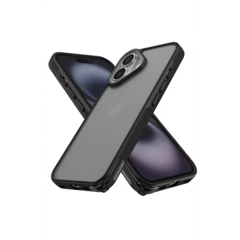 Newface Apple iPhone 16 Kılıf Elegant Kapak - Siyah