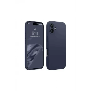 Newface Apple iPhone 16 Kılıf First Silikon - Lacivert