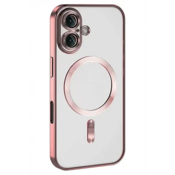 Newface Apple iPhone 16 Kılıf Kross Magneticsafe Kapak - Pembe