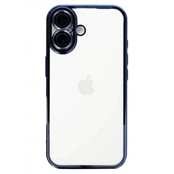 Newface Apple iPhone 16 Kılıf Razer Lensli Silikon - Açık Mavi