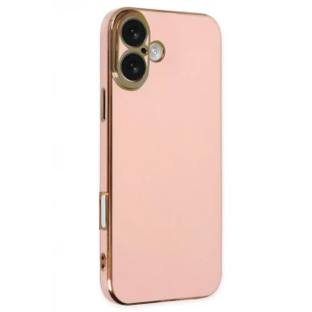 Newface Apple iPhone 16 Kılıf Volet Silikon - Pembe