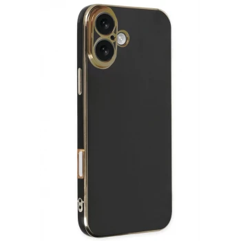 Newface Apple iPhone 16 Kılıf Volet Silikon - Siyah