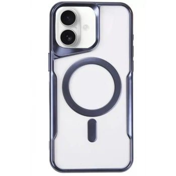 Newface Apple iPhone 16 Plus Kılıf Boyi Magsafe Silikon Kapak - Lacivert