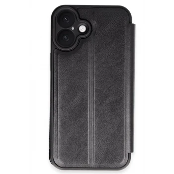 Newface Apple iPhone 16 Plus Kılıf Flip Cover - Siyah