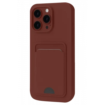 Newface Apple iPhone 16 Plus Kılıf Kelvin Kartvizitli Silikon - Bordo
