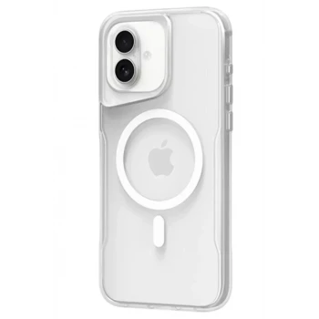 Newface Apple iPhone 16 Plus Kılıf PC Poso Magsafe Kapak - Şeffaf