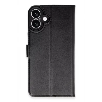 Newface Apple iPhone 16 Plus Kılıf Trend S Plus Kapaklı Kılıf - Siyah