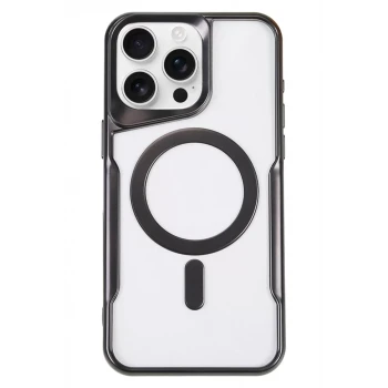 Newface Apple iPhone 16 Pro Kılıf Boyi Magsafe Silikon Kapak - Siyah