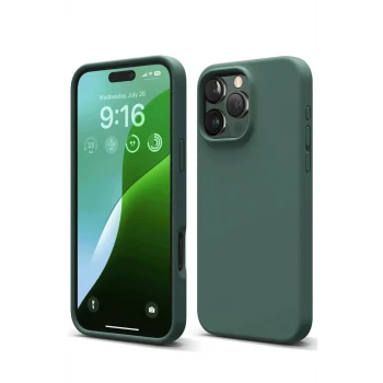 Newface Apple iPhone 16 Pro Kılıf First Silikon - Koyu Yeşil