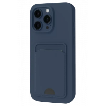 Newface Apple iPhone 16 Pro Kılıf Kelvin Kartvizitli Silikon - Lacivert