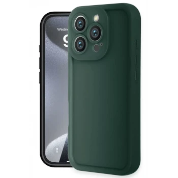 Newface Apple iPhone 16 Pro Kılıf Viera Silikon - Koyu Yeşil
