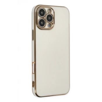 Newface Apple iPhone 16 Pro Kılıf Volet Silikon - Beyaz