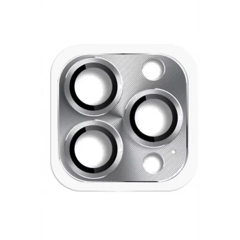 Newface Apple iPhone 16 Pro Max Pers Alüminyum Kamera Lens - Gri