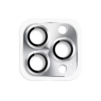 Newface Apple iPhone 16 Pro Max Pers Alüminyum Kamera Lens - Gümüş