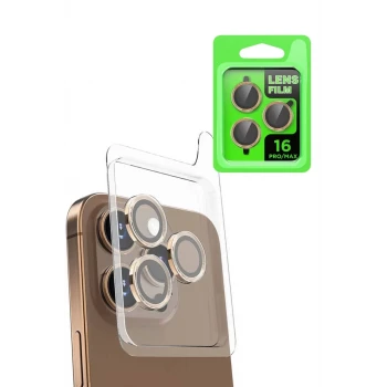 Newface Apple iPhone 16 Pro Max Raze Metal Kamera Lens - Desert
