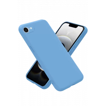 Newface Apple iPhone 16E Kılıf Nano içi Kadife Silikon - Mavi