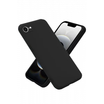 Newface Apple iPhone 16E Kılıf Nano içi Kadife Silikon - Siyah