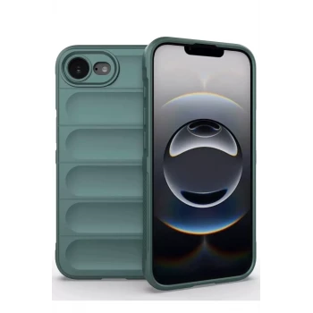 Newface Apple iPhone 16E Kılıf Optimum Silikon - Koyu Yeşil