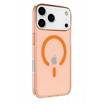 Newface Apple iPhone 17 Pro Max Kılıf Pc Real Magsafe Kapak - Turuncu