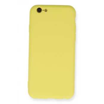 Newface Apple iPhone 6 Kılıf Nano içi Kadife Silikon - Sarı
