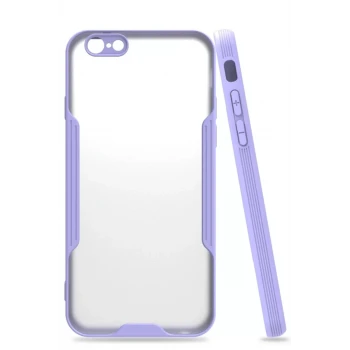 Newface Apple iPhone 6 Kılıf Platin Silikon - Lila