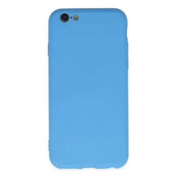 Newface Apple iPhone 6 Plus Kılıf Nano içi Kadife Silikon - Mavi