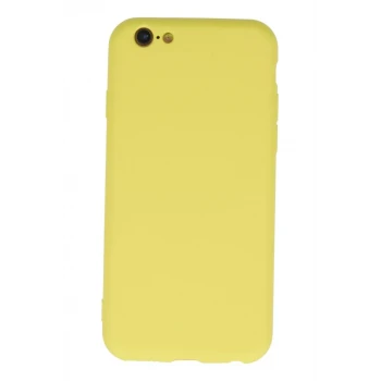 Newface Apple iPhone 6 Plus Kılıf Nano içi Kadife Silikon - Sarı