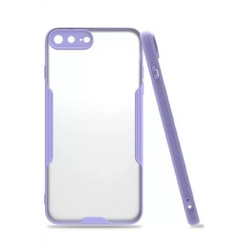 Newface Apple iPhone 7 Plus Kılıf Platin Silikon - Lila