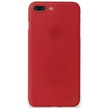 Newface Apple iPhone 8 Plus Kılıf PP Ultra İnce Kapak - Kırmızı