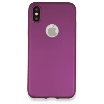 Newface Apple iPhone X Kılıf First Silikon - Mürdüm