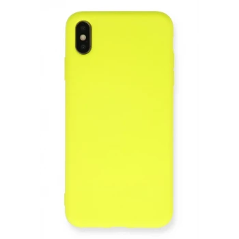 Newface Apple iPhone X Kılıf Nano içi Kadife Silikon - Sarı