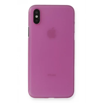 Newface Apple iPhone X Kılıf PP Ultra İnce Kapak - Pembe