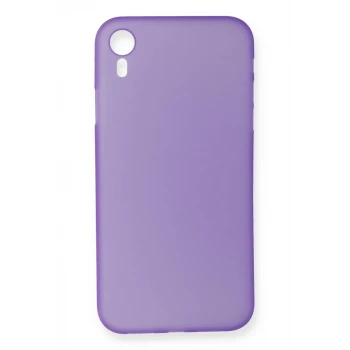 Newface Apple iPhone XR Kılıf PP Ultra İnce Kapak - Mor