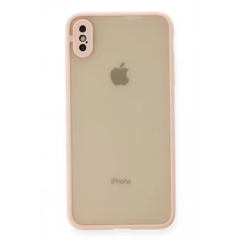 Newface Apple iPhone XS Max Kılıf Montreal Silikon Kapak - Pembe