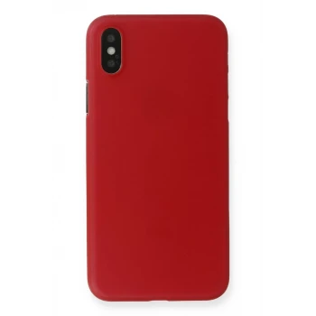 Newface Apple iPhone XS Max Kılıf PP Ultra İnce Kapak - Kırmızı